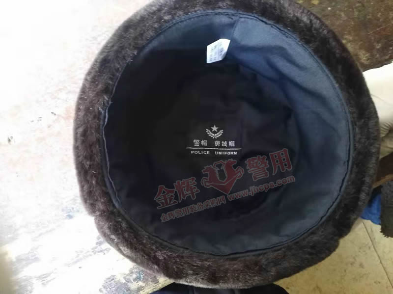 正品警用雷锋帽棕红色剪绒帽公安冬帽执勤棉帽