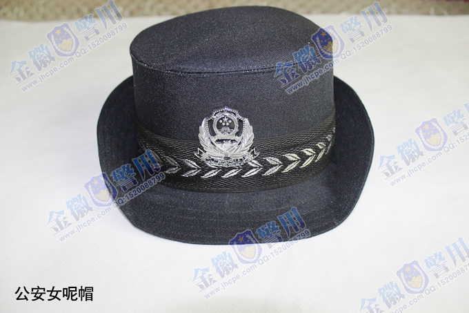 警帽女布帽，正品女警察帽子，女公安秋冬帽，白色交警女帽，藏青色公安女帽