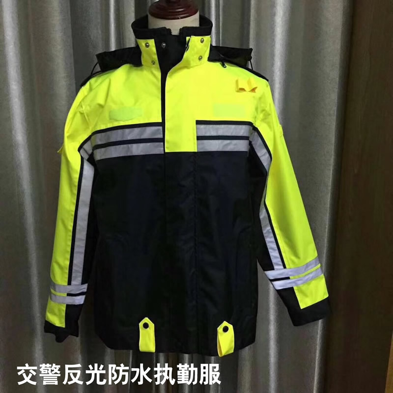 新款警服反光执勤服 春秋荧光雨衣交警制服