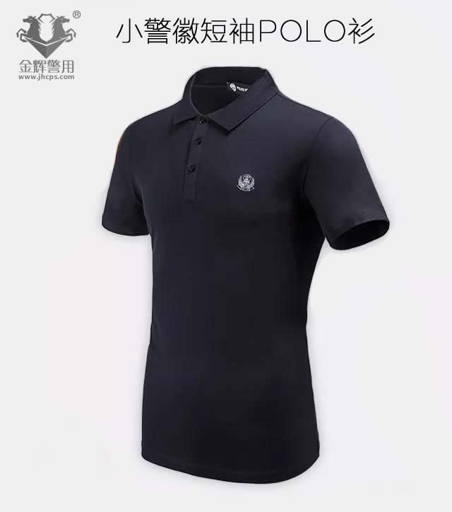 正品警察警徽POLO衫，夏季立领警服短袖T恤，警察警徽文化衫