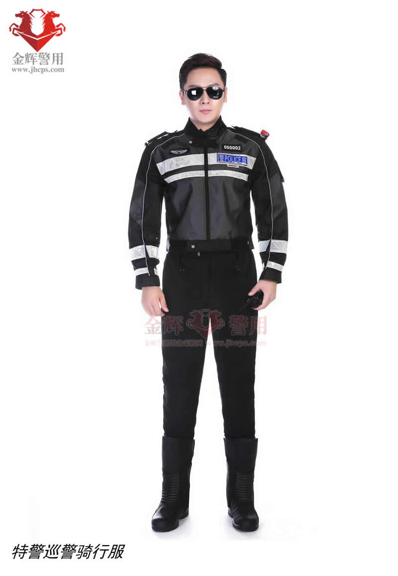 新型特警骑行服 交巡警黑色骑行服 冬季警用骑行服  夏季特警骑行服 治安巡警专