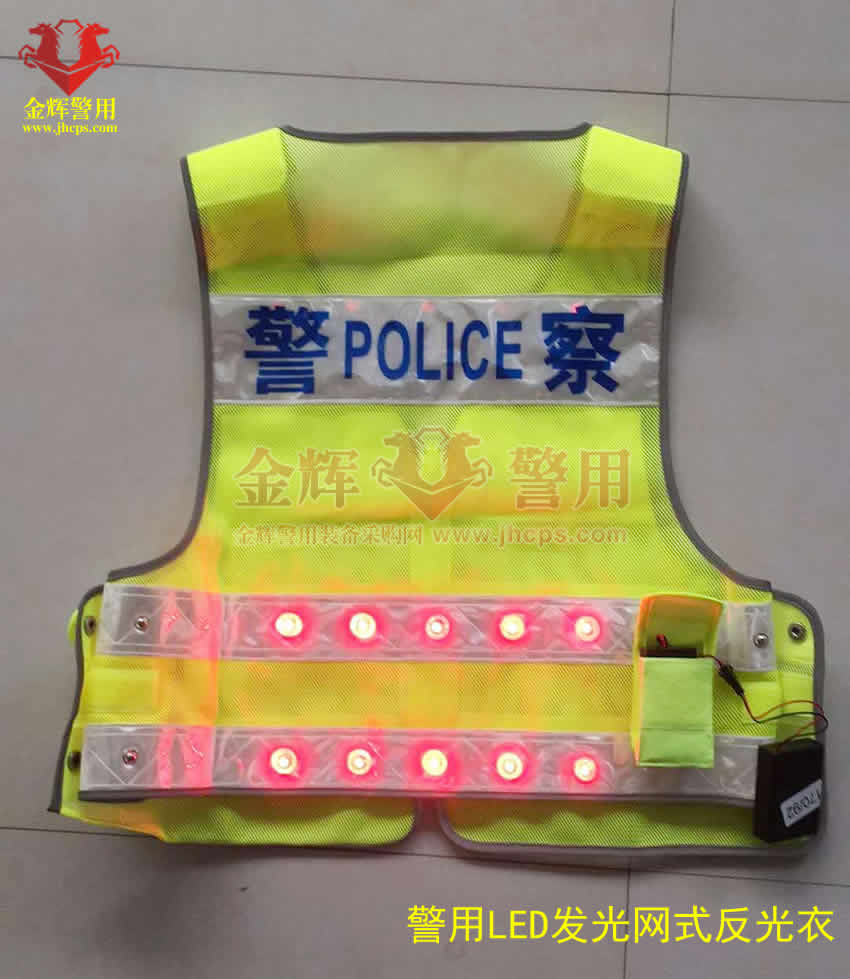 LED反光警用反光衣 铁骑反光衣 网式四季透气反光背心 新款交警反光马甲