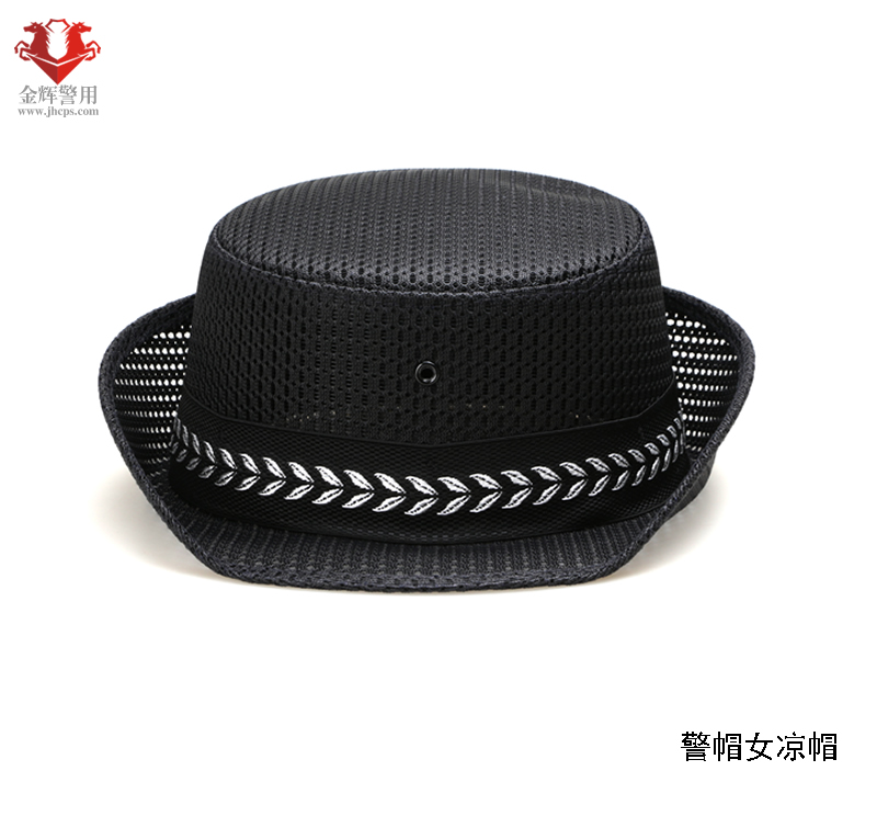 女公安夏帽 女警察夏季执勤帽 女警用凉帽 网状女卷帽