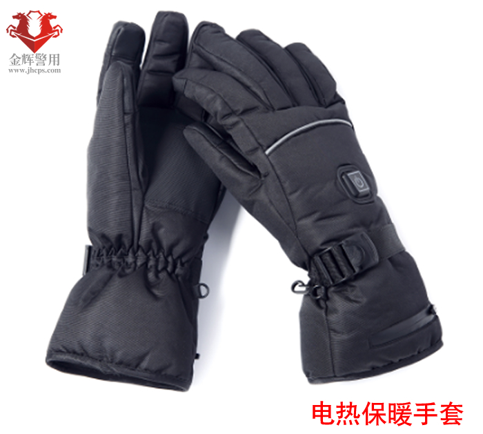 新型警用发热手套，带触屏功能电热手套，保暖电热执勤手套