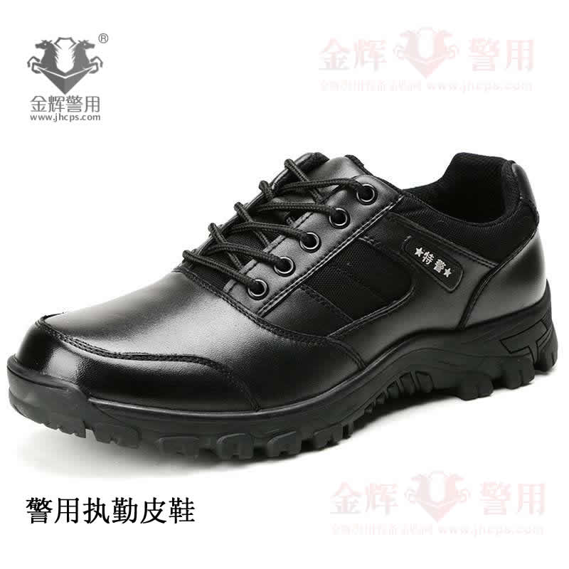 新款警察执勤皮鞋 正品广东佛山公安局定制款 四季警用执勤鞋 警官执勤配发鞋