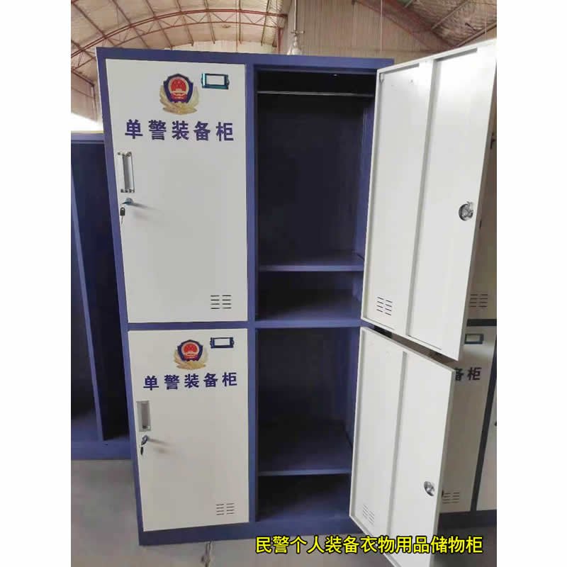 警察个人衣物装备存放柜，警用衣帽间装备柜定制，民警个人物品存放柜